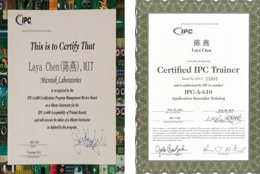 Training on IPC-A-610 and IPC-A-600